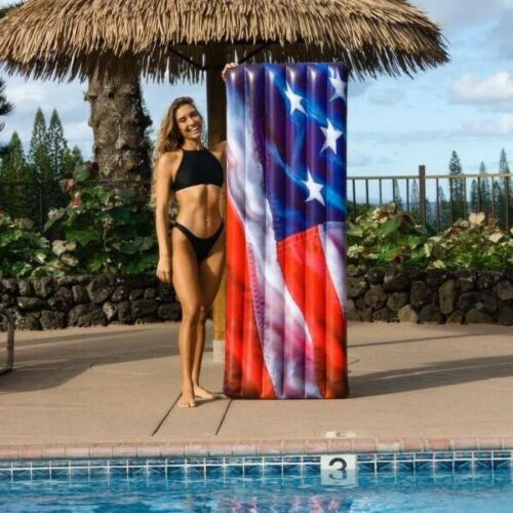 PoolCandy Stars & Stripes 74" Deluxe Pool Raft - Picture 3 of 5